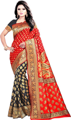 Jay fashion Self Design Kanjivaram Art Silk Saree(Multicolor)