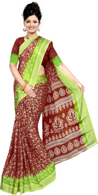 nirmal creation Printed Daily Wear Chiffon Saree(Multicolor)