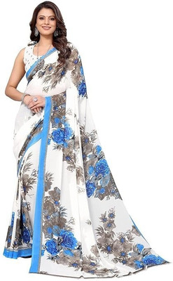 Suntex Printed Bollywood Georgette Saree(Blue)