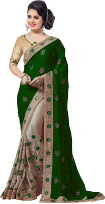 MURTHIRUPI Embroidered Bollywood Georgette Saree(Green)