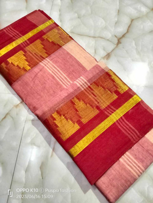 p fashion Printed Tant Pure Cotton Saree(Pink)