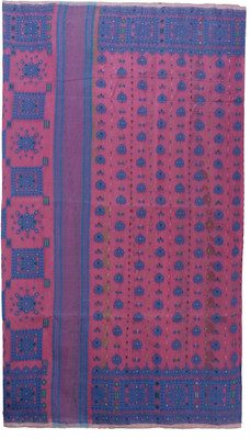 paul bastralaya Woven Jamdani Cotton Silk Saree(Light Green, Blue)