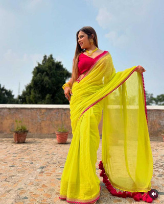 RAJ DARBAR Embellished Tant Georgette Saree(Multicolor)