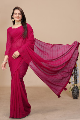 Vastramela Self Design Bollywood Georgette Saree(Red)