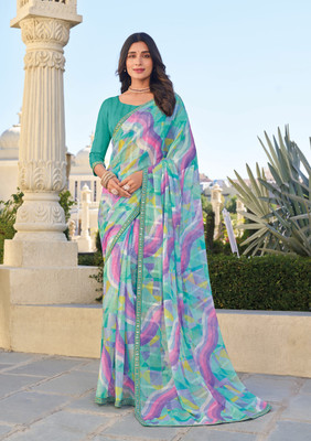 Laxmipati sarees Printed Daily Wear Georgette Saree(Multicolor)