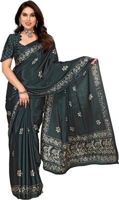 Priyashi Printed Bollywood Tussar Silk Saree(Green)