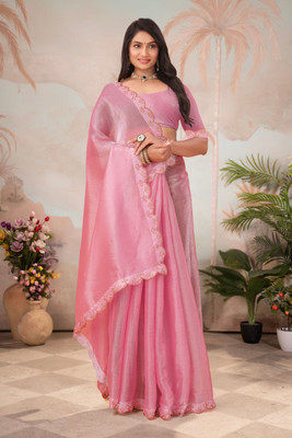 Prem Enterprises Self Design Bollywood Jimmy choo Saree(Pink)