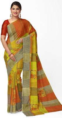Suali Printed Bandhani Georgette Saree(Multicolor)