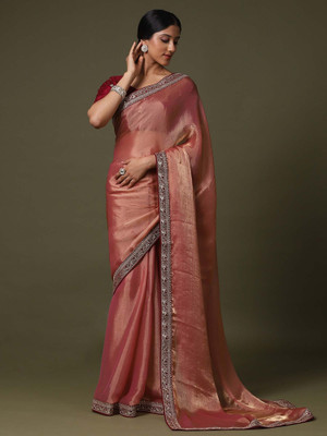 Sareemall Embroidered Bollywood Net Saree(Maroon)