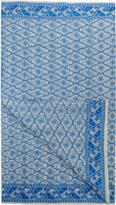 paul bastralaya Printed Bollywood Cotton Silk Saree(Light Blue, Grey)