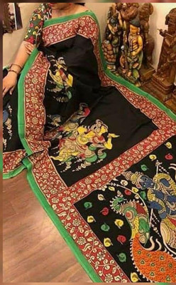 Arpita Fashion Printed, Self Design, Digital Print Bollywood Cotton Blend, Cotton Linen Saree(Multicolor)