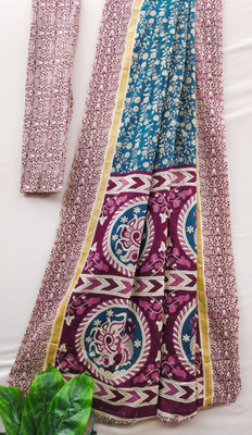 Tasrika Printed Daily Wear Cotton Blend Saree(Multicolor)