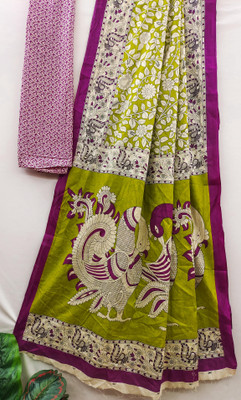 Tasrika Printed Daily Wear Cotton Blend Saree(Multicolor)