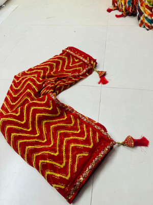 charmie designer Printed Bandhani Georgette Saree(Multicolor)