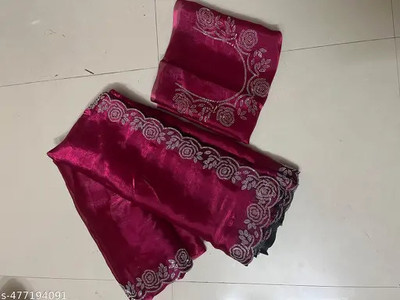 the3536 Embellished Bollywood Jimmy choo Saree(Maroon)