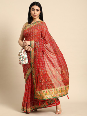 Divastri Printed Bollywood Georgette Saree(Red)
