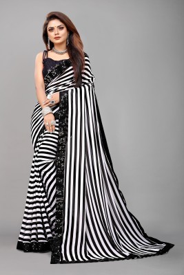 Be4Me.com Printed Bollywood Georgette Saree(Black)