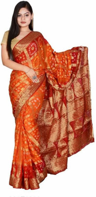 PRIYASAREEJPR Woven Bandhani Georgette Saree(Multicolor)