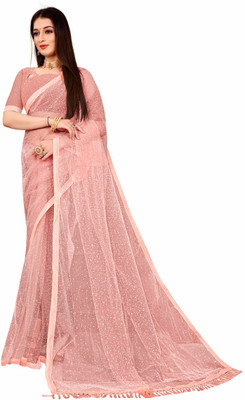 LADYSUTRA Self Design Bollywood Net Saree(Multicolor)