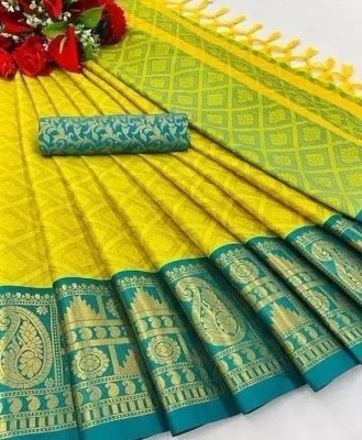 Satani enterprise Self Design Daily Wear Cotton Silk Saree(Multicolor)