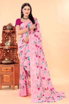 Aishwarya Printed Daily Wear Georgette Saree(Pink)