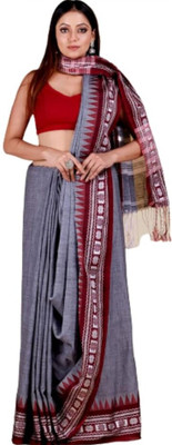 ArushiCreation Color Block Handloom Handloom Pure Cotton Saree(Multicolor)