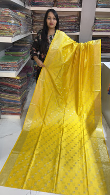 MOHEY DESI Woven, Self Design Bhagalpuri Dupion Silk Saree(Yellow)