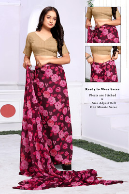 NESHVI ENTERPRISE Printed Bollywood Georgette Saree(Magenta)
