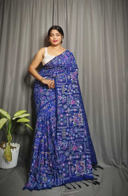 NAMITASAREES Digital Print Handloom Pure Cotton Saree(Grey)