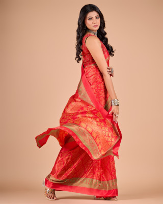 Virendra Textile Printed Bollywood Crepe Saree(Multicolor)