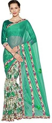 Neelamma Fashions Self Design Bollywood Net Saree(Multicolor)