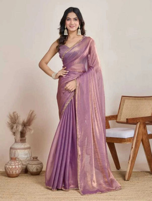 Vraggi Solid/Plain Bollywood Chiffon, Pure Silk Saree(Multicolor)