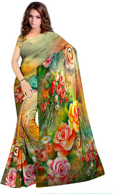 SCFO Digital Print Daily Wear Georgette Saree(Multicolor)