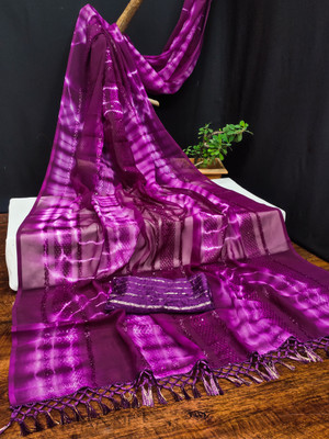 Spensen Enterprise Self Design Bollywood Art Silk Saree(Purple)