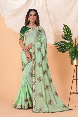 Shilpa Fashion Printed Bollywood Art Silk Saree(Beige)