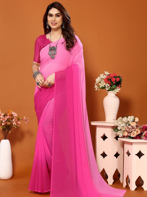 Moda Rapido Printed Daily Wear Georgette Saree(Pink)