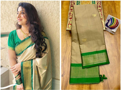 Fab Silk Woven Paithani Cotton Silk Saree(Multicolor)