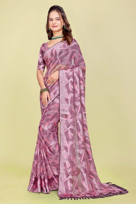 Nandita Printed Bollywood Satin Saree(Purple)