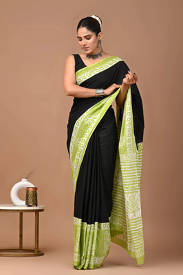 Tetarwal Printed Daily Wear Pure Cotton Saree(Multicolor)