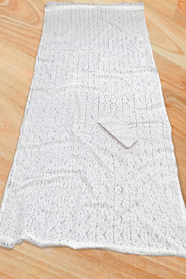NORAFLEX Embroidered Bollywood Net Saree(White)