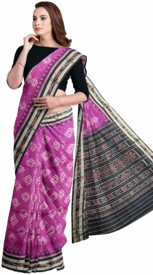 Odiasfirst choice saree Woven Sambalpuri Pure Cotton Saree(Pink)