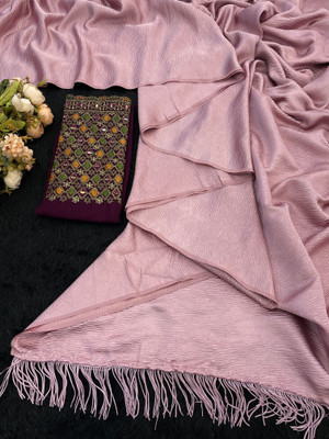 Ethina Fashion Solid/Plain Bollywood Satin Saree(Magenta)