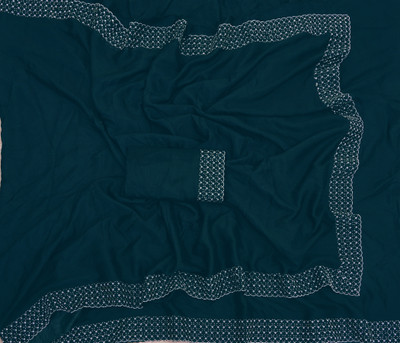 Queenhive Self Design Daily Wear Georgette Saree(Dark Green)