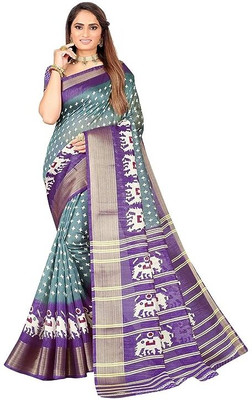 RANJANAM FASHIONS Striped Handloom Pure Silk Saree(Multicolor)