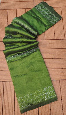 Sanwariya Silks Solid/Plain Bollywood Silk Blend Saree(Light Green)