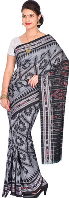 handloom paridhaan Printed Bollywood Pure Cotton Saree(Grey)