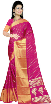 nirmal creation Self Design Dharmavaram Art Silk Saree(Blue)