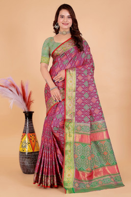 Raj Vivah Printed Kanjivaram Jacquard Saree(Red)