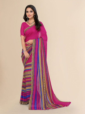 Moda Rapido Printed Daily Wear Georgette Saree(Pink)