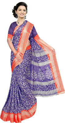 A V M Print Printed Daily Wear Crepe Saree(Multicolor)